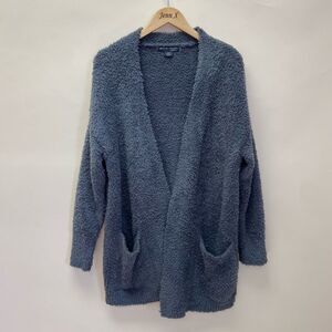 Barefoot Dreams Blue Open Long Comfy Chic Cardigan Sweater Size s/m